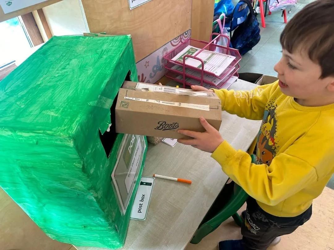 Part 2 - 1st Class 1 had a wonderful day exploring our post office role-play, linking beautifully with our geography and drama learning. A huge thank you to our amazing parents for donating such fantastic resources, your support helped make the exper
