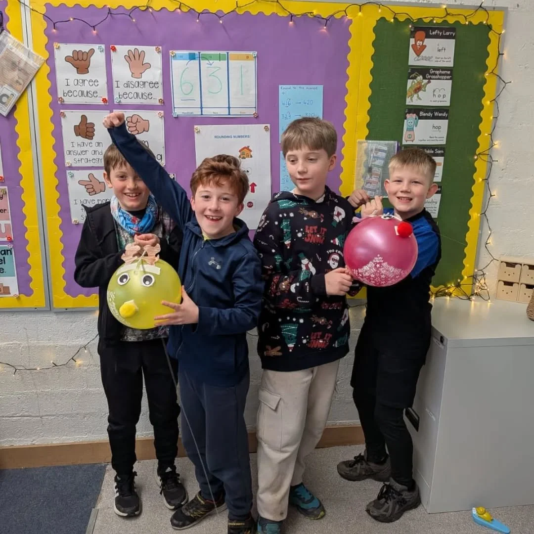 Ready, set, FLY! 🦌💨 Today's mission: work together to make balloon reindeer race through the air. So much problem-solving, trial and error, and creative thinking happening here!