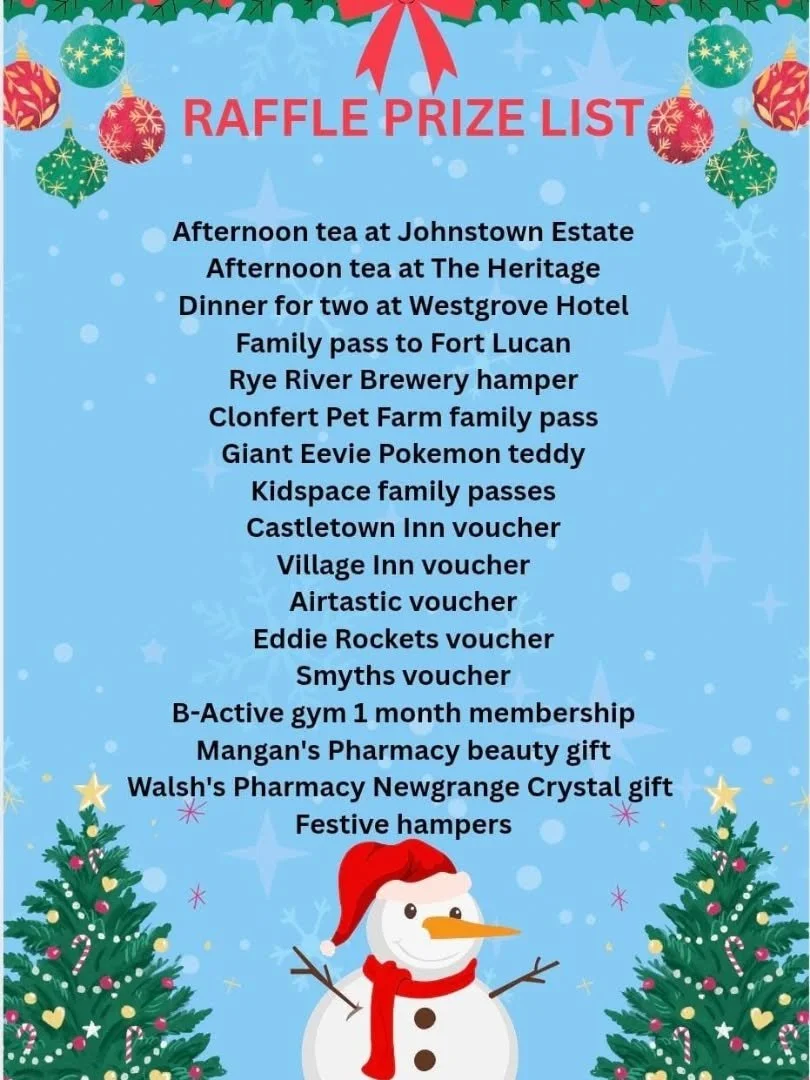 Check out our amazing list of Raffle prizes! There is still time to buy tickets until midnight tonight ahead of the Draw tomorrow, Tuesday Dec 16th. 
Thank you from NKETNS PTA:-)
https://www.aladdin.ie/p/11740646