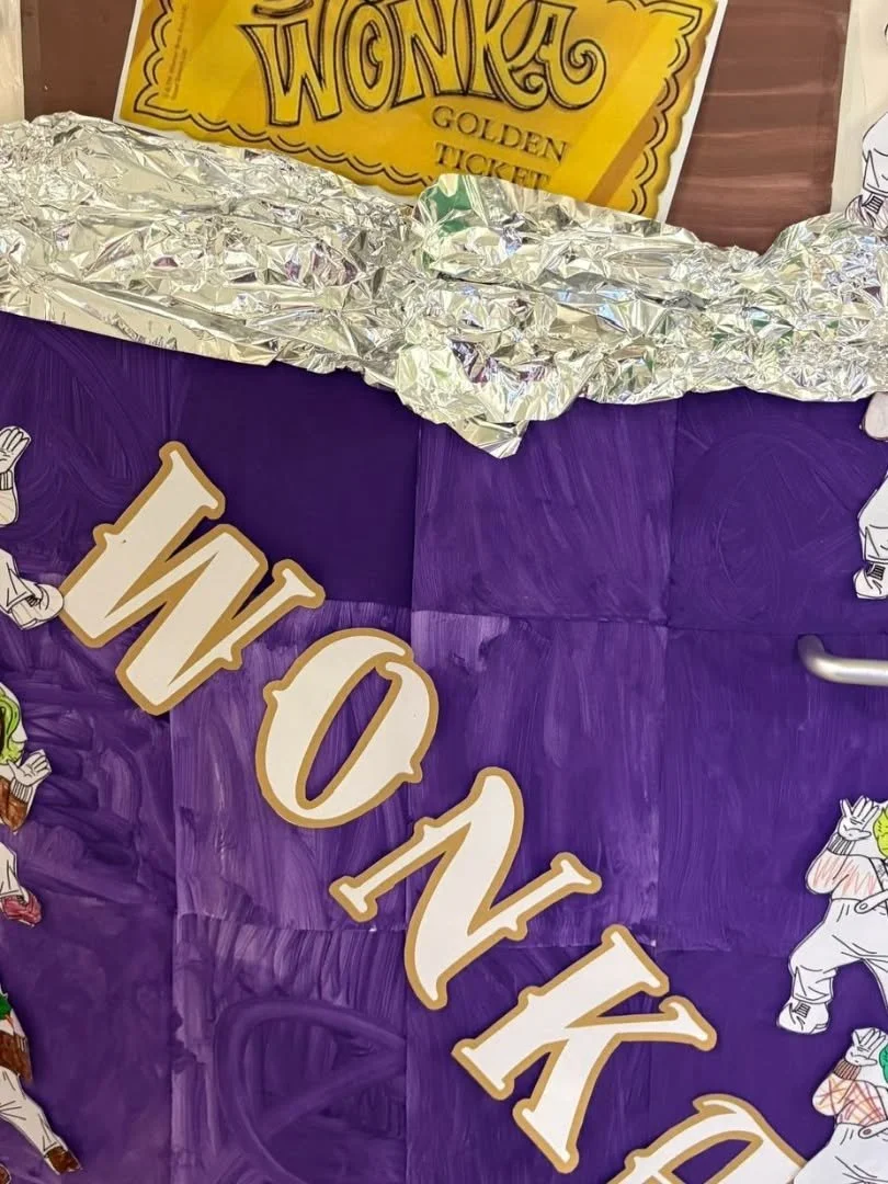 Ciara's 4th class door display for the decorate your door competition for World Book Day