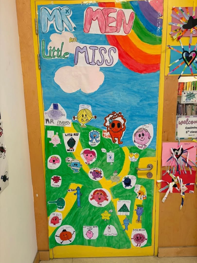 Caoimhe&rsquo;s 5th Class door display for the decorate your door competition for World Book Day