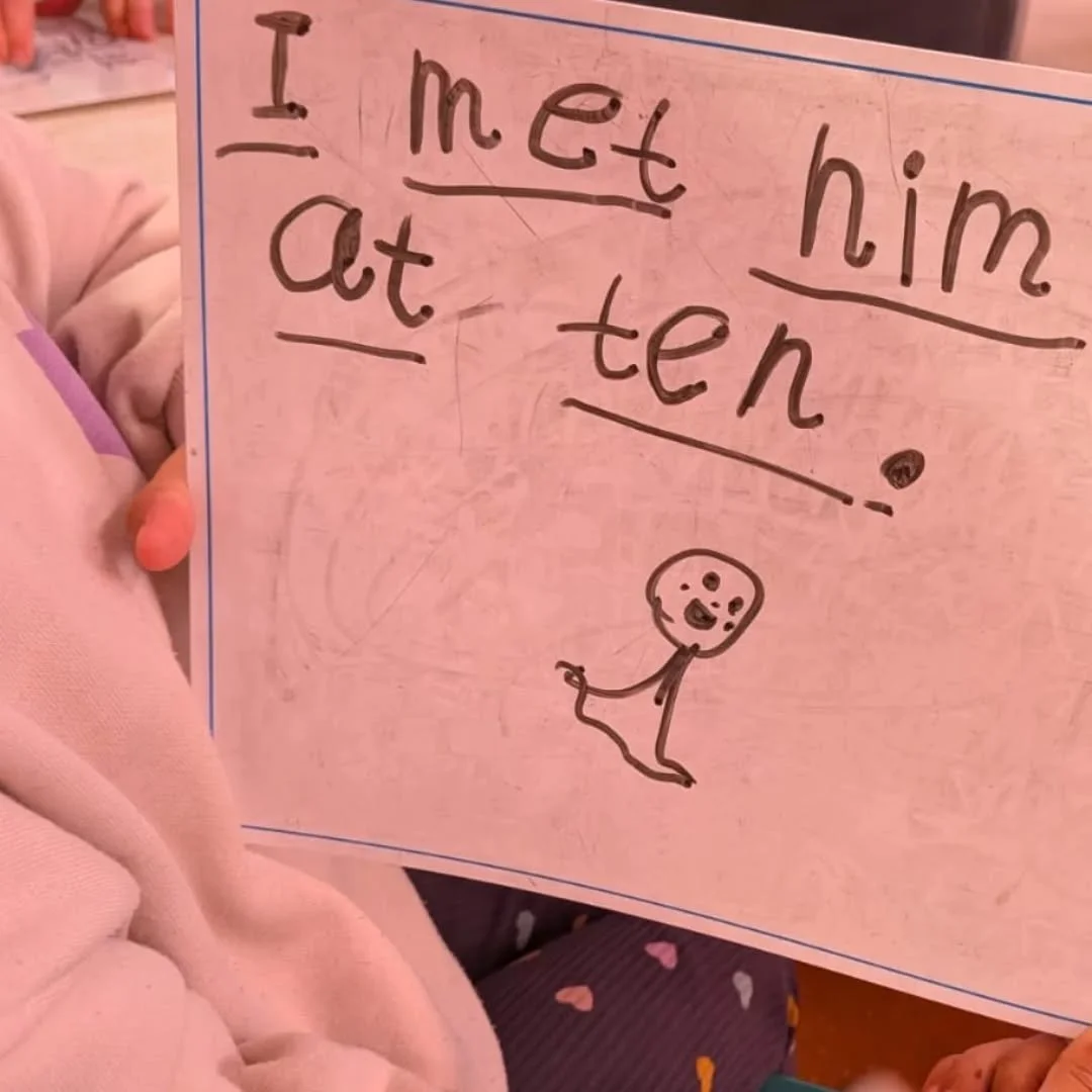 We are so proud of our junior infants writing sentences, all by themselves!