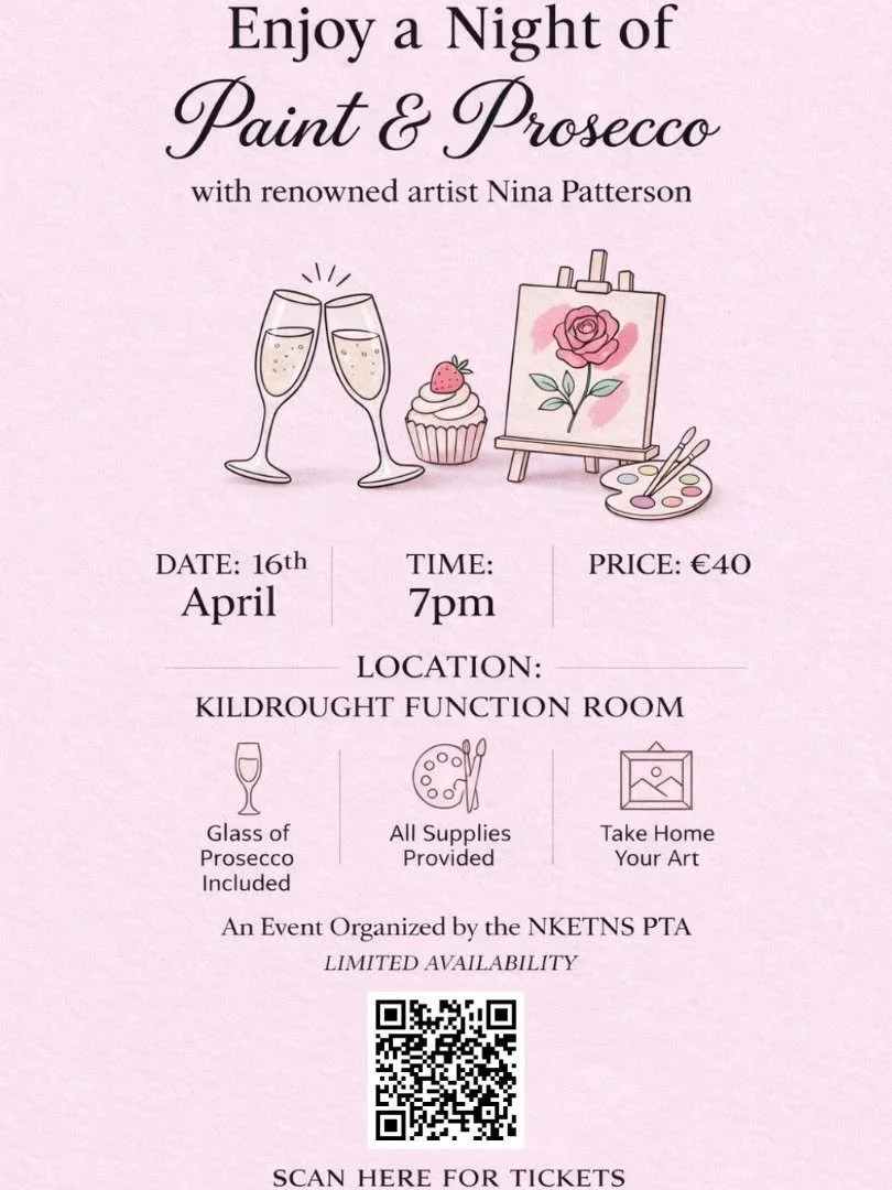 Final tickets for our Paint &amp; Prosecco Evening Thursday 16th April will be released to the wider community today. 🥂

With strong demand already, we expect these to go quickly.

Join us for an easy, enjoyable evening of painting with Nina Patters