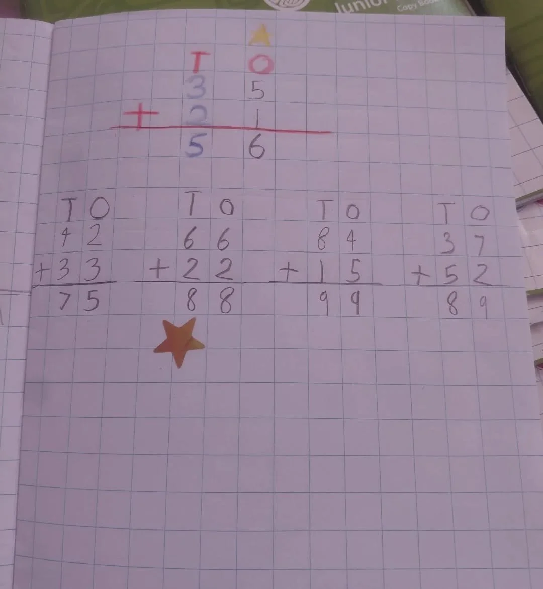 1st Class 1 are busy learning how to add vertically this week➕️👌