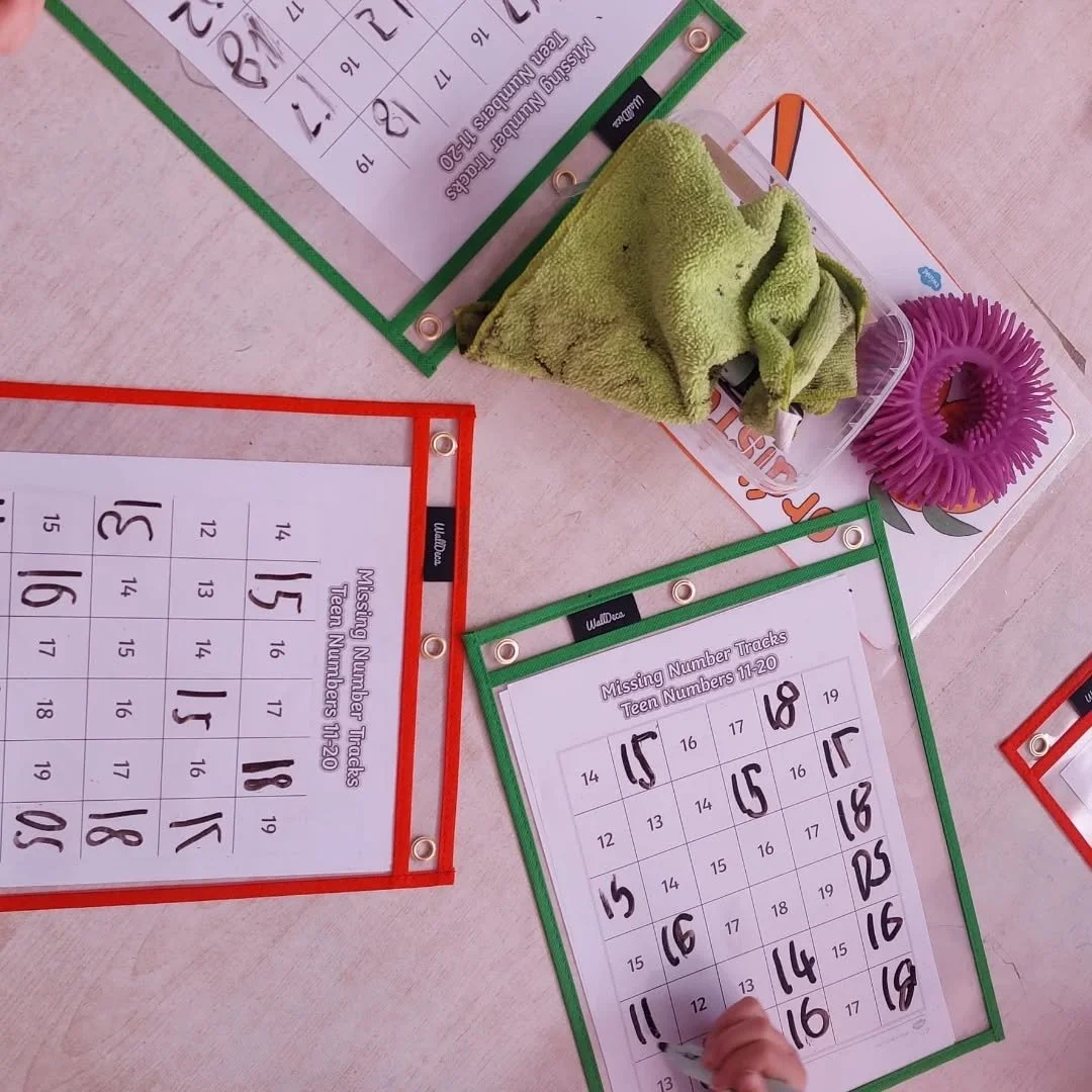The children in Lydia's Senior Infants have been working hard during Maths Stations
