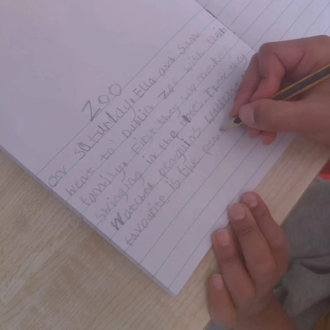 Grace's 1st class began the process of narrative writing this week. 📝