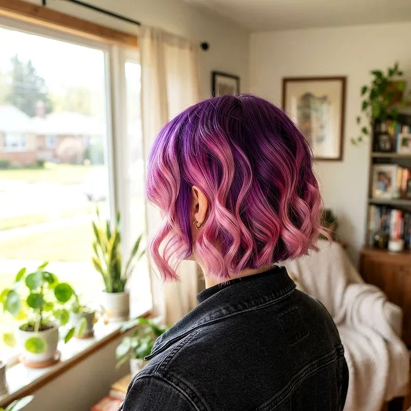 Pink and Purple Short Hair Ideas