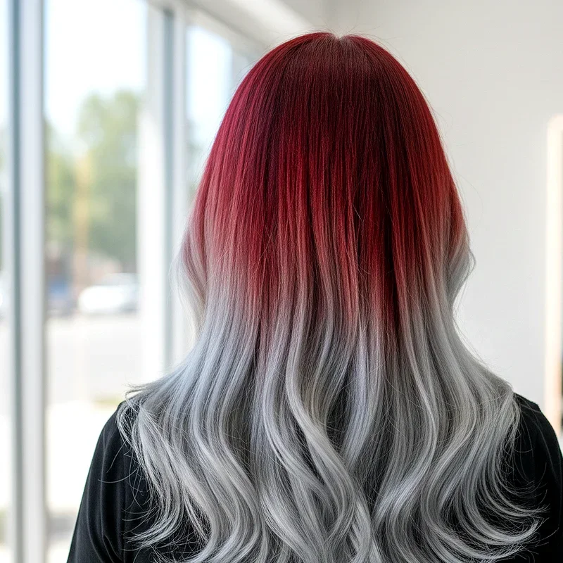 Red and Silver Hair Ideas