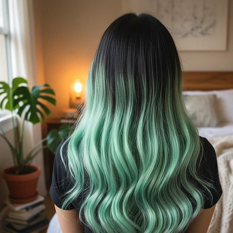 Green and Black Hair Ideas