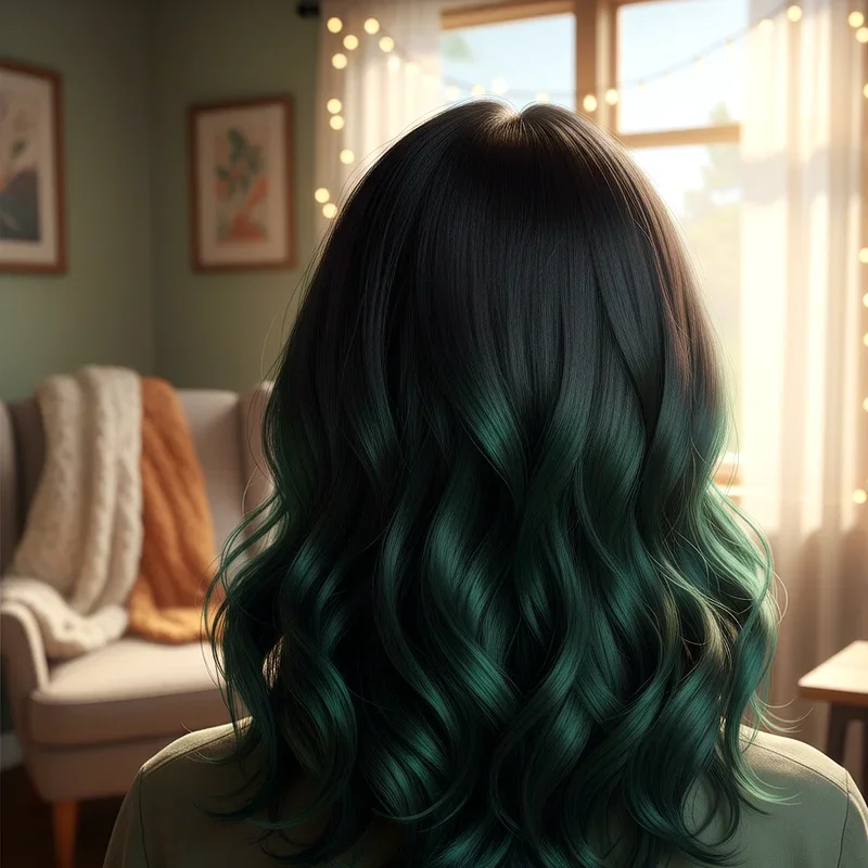 Green and Black Hair Ideas