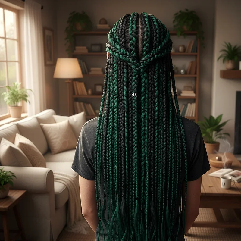 Green and Black Hair Ideas