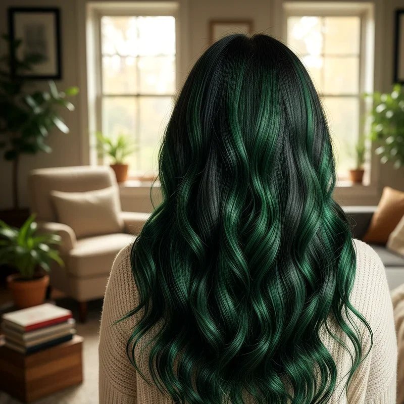 Green and Black Hair Ideas