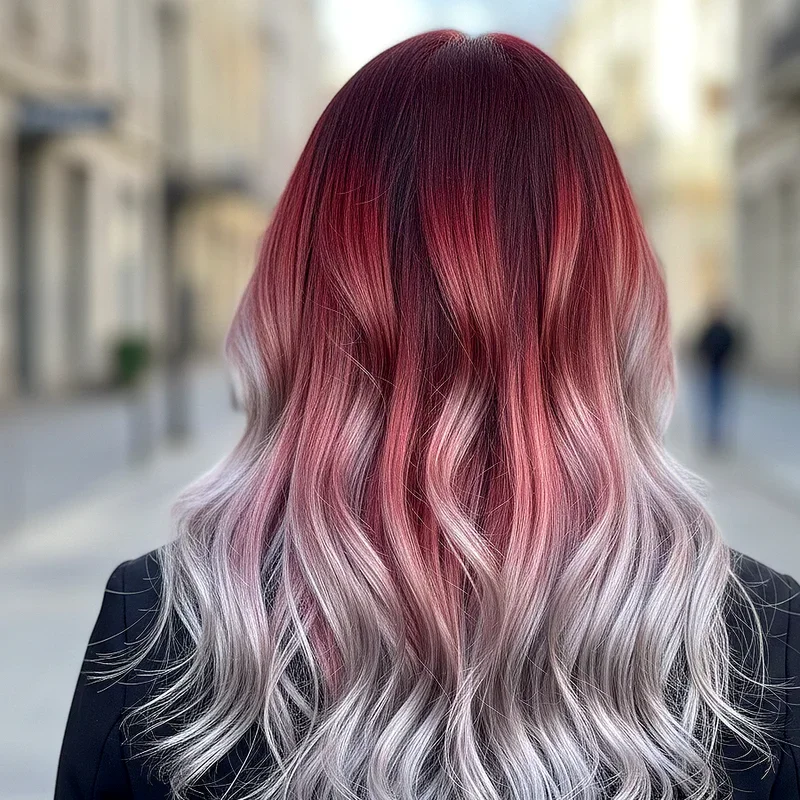 Red and Silver Hair Ideas
