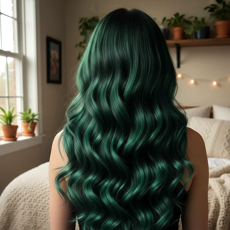 Green and Black Hair Ideas