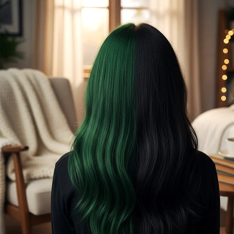 Green and Black Hair Ideas