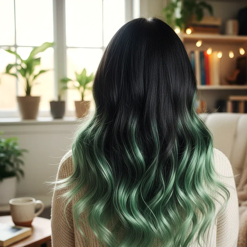 Green and Black Hair Ideas