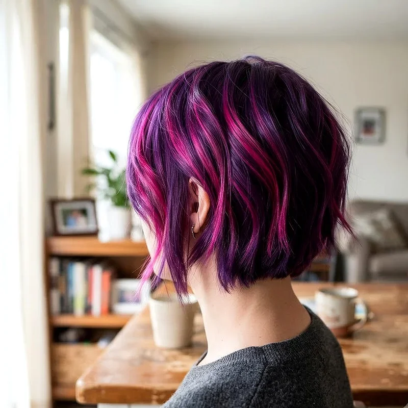 Pink and Purple Short Hair Ideas