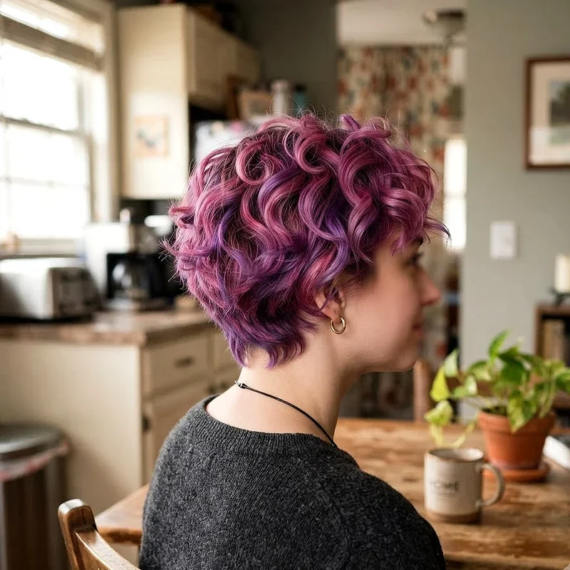 Pink and Purple Short Hair Ideas