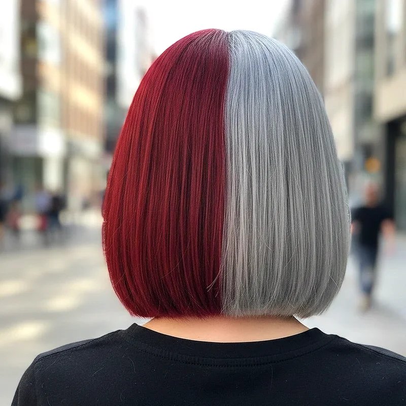 Red and Silver Hair Ideas