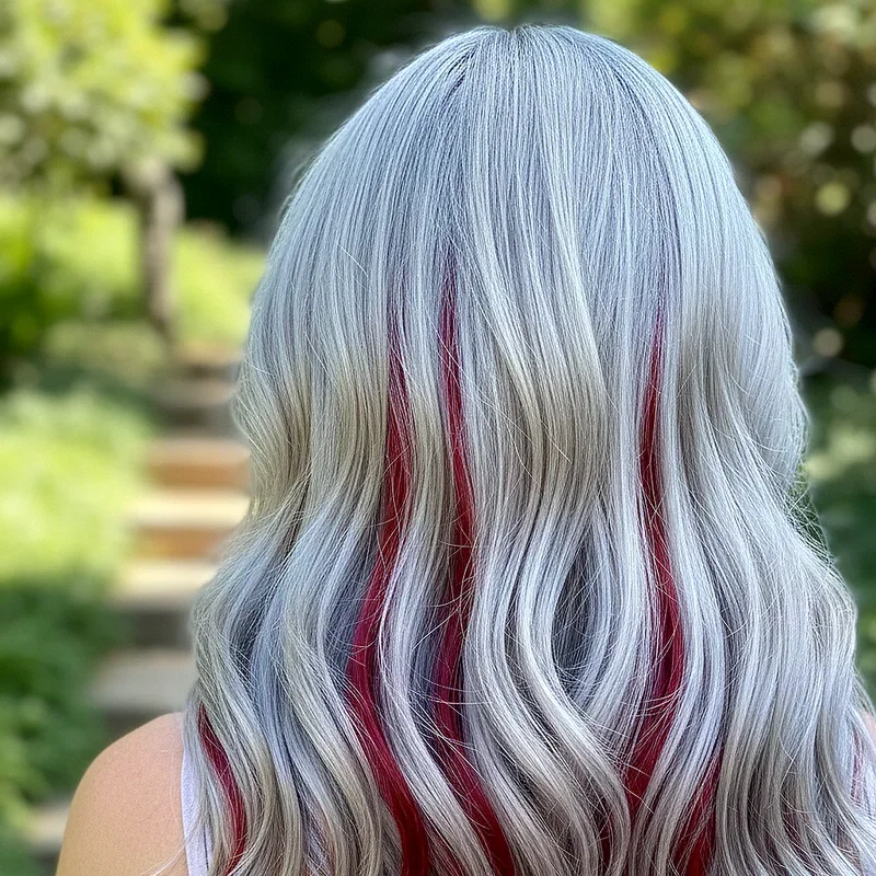 Red and Silver Hair Ideas