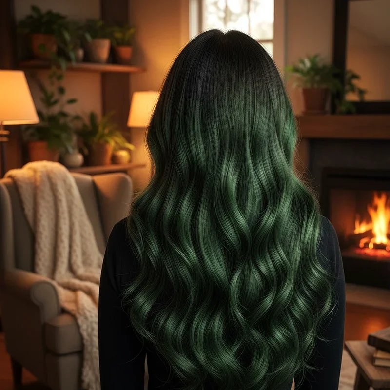 Green and Black Hair Ideas
