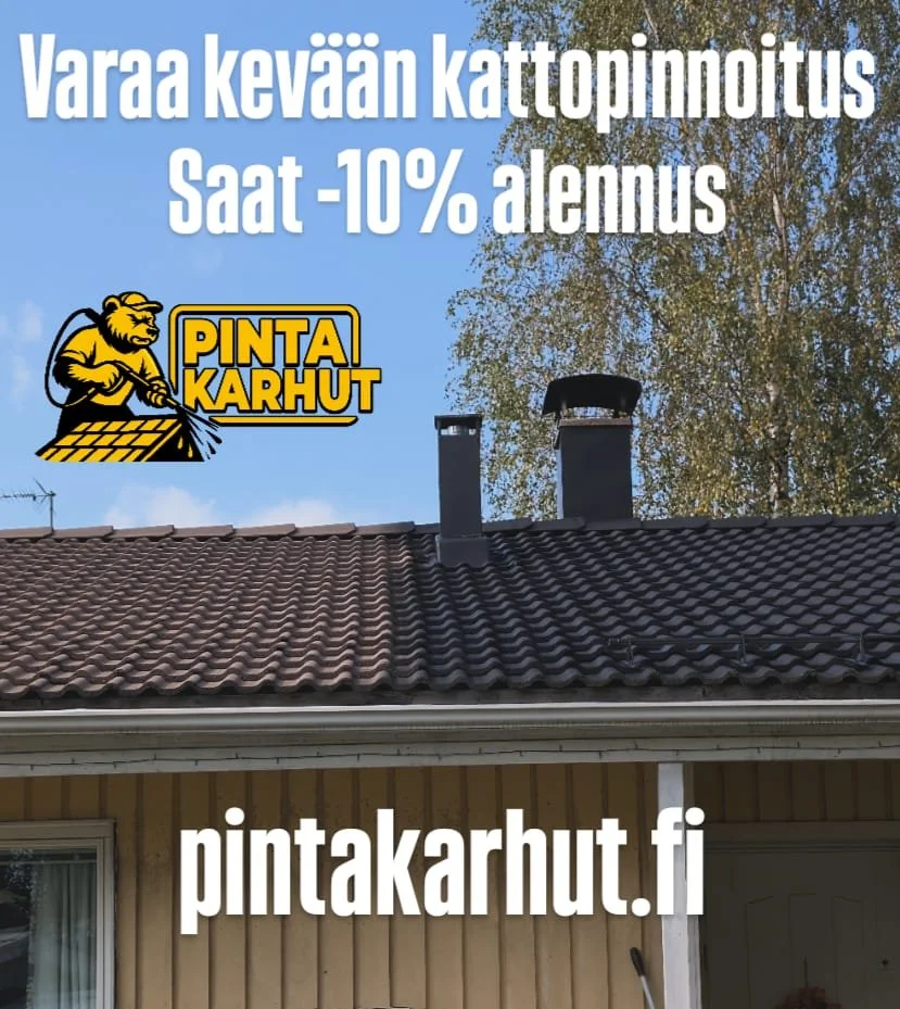 Nyt saat 10% tarjous jos tilaat kattopinnoituksen