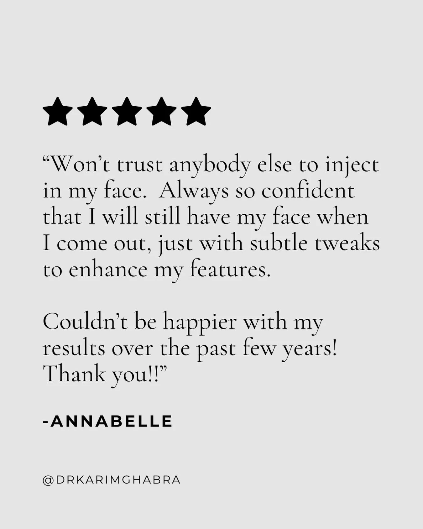 Trust is everything when it comes to your face ✨

Subtle enhancements, natural results, and confidence that lasts - that&rsquo;s always the goal. When treatments are done right, you still look like you, just refreshed.

I&rsquo;m always incredibly gr