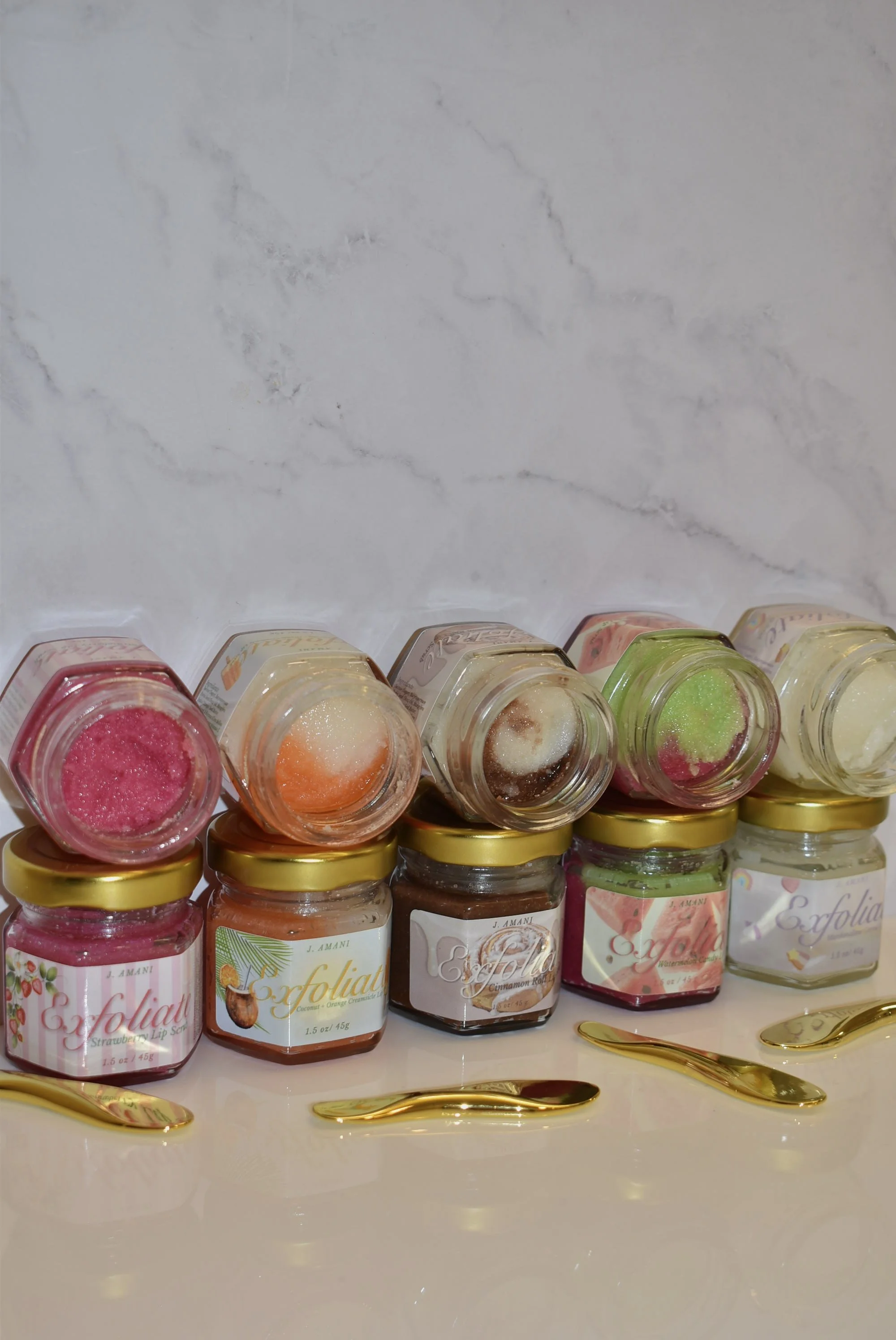 retail section of the salon with name brand cosmetics and handmade skincare 
