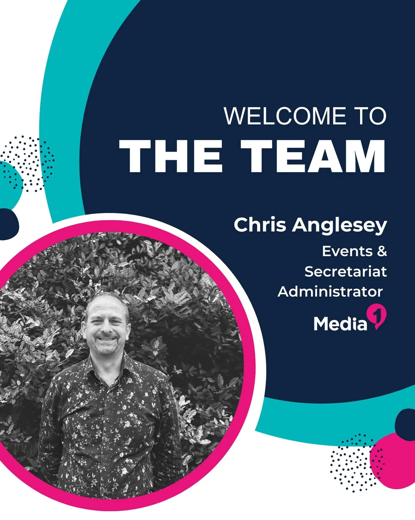 Welcome to the team!💙

Please join us in welcoming Chris to the Media1 team. Chris joins us as our new events &amp; secretariat administrator! With 8 years of event organisation experience and a passion for DJ&rsquo;ing, he&rsquo;s already got the o