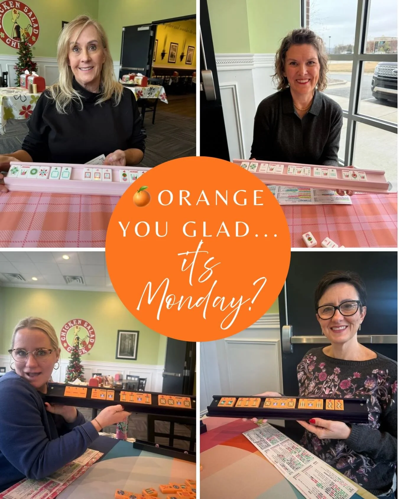 It&rsquo;s Monday and you know what that means&hellip;free open play all day.

See how many hands you can get in at lunch:

📍Chicken Salad Chick &bull; Maumelle
🕰️ 11:30-2p, play starts at noon

Or spend the happiest happy hour with your best mahj 