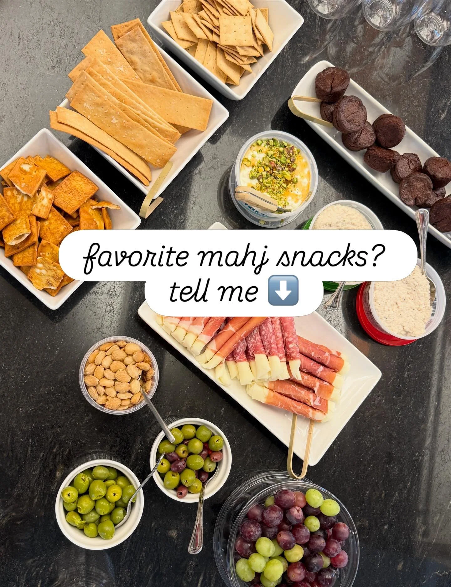 when the squad&rsquo;s getting together&mdash;what are you serving?

I feel like I&rsquo;m in a bit of a rut&mdash;but I do love the @traderjoes whipped feta dressed up with some chopped pistachios and hot honey!