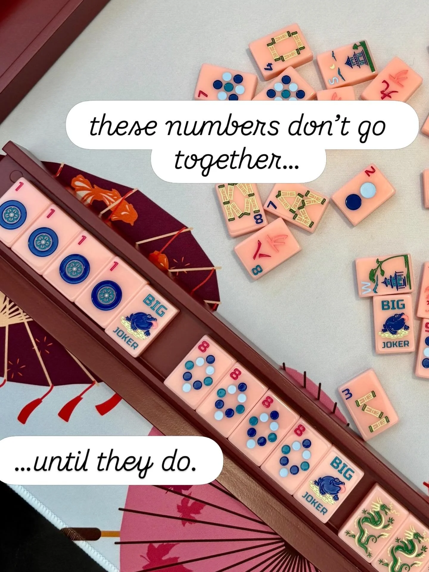 I&rsquo;ve been seeing a lot of Charleston graphics today.

Advice like:

👉 &ldquo;if you have a pair of this, you don&rsquo;t need that.&rdquo;

And while that may sound helpful, it isn&rsquo;t true.

They cribbed the content from @modernmahjong bu