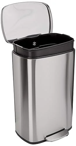 Rectangular Trash Can With Soft-Close Foot Pedal