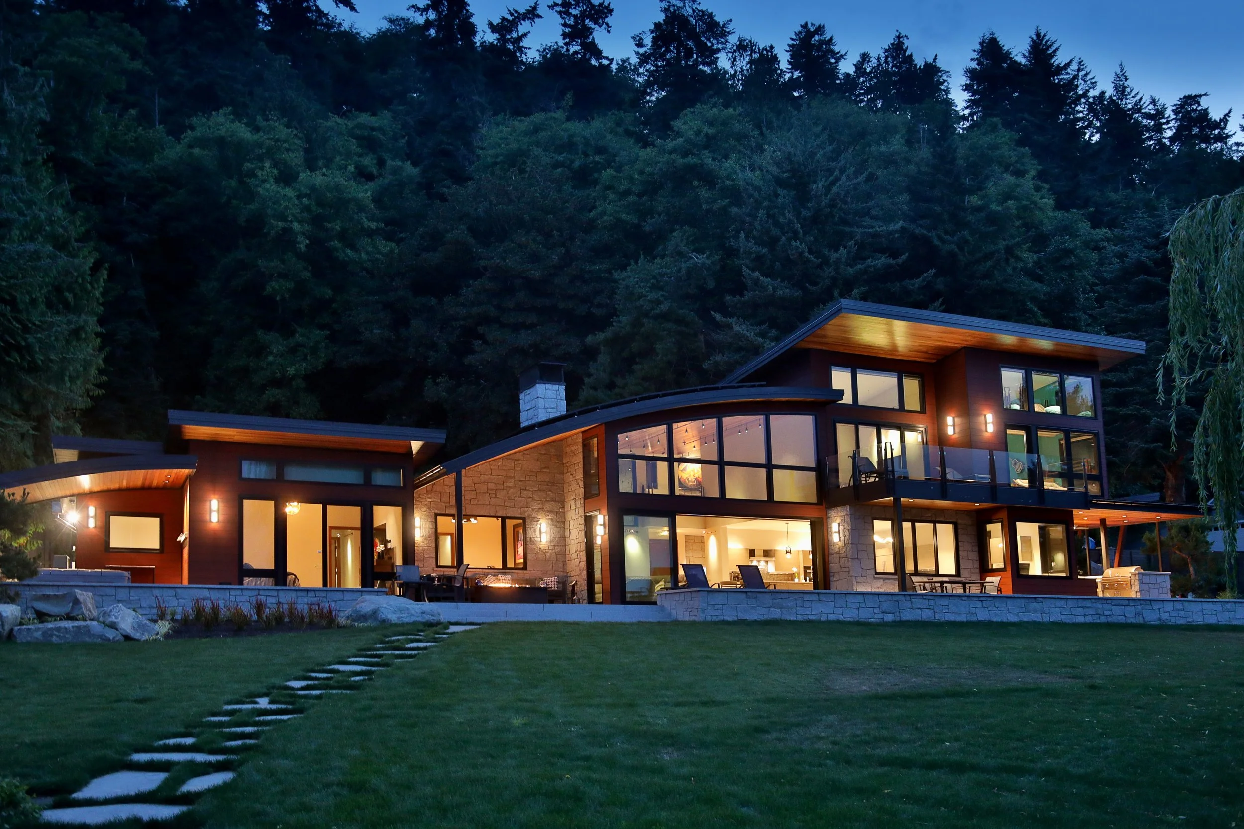 Modern waterfront custom home on Whidbey Island