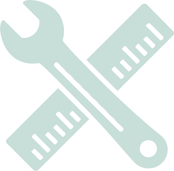 Das Bild zeigt eine große, graue Kombination aus einem Schraubenschlüssel und einem Lineal.