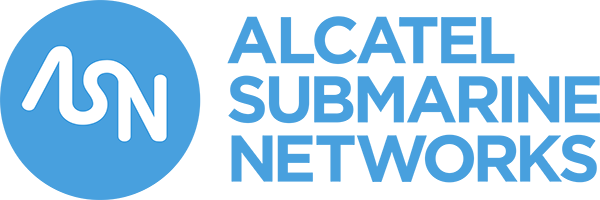 Alcatel Submarine Networks logo with blue circular icon and text