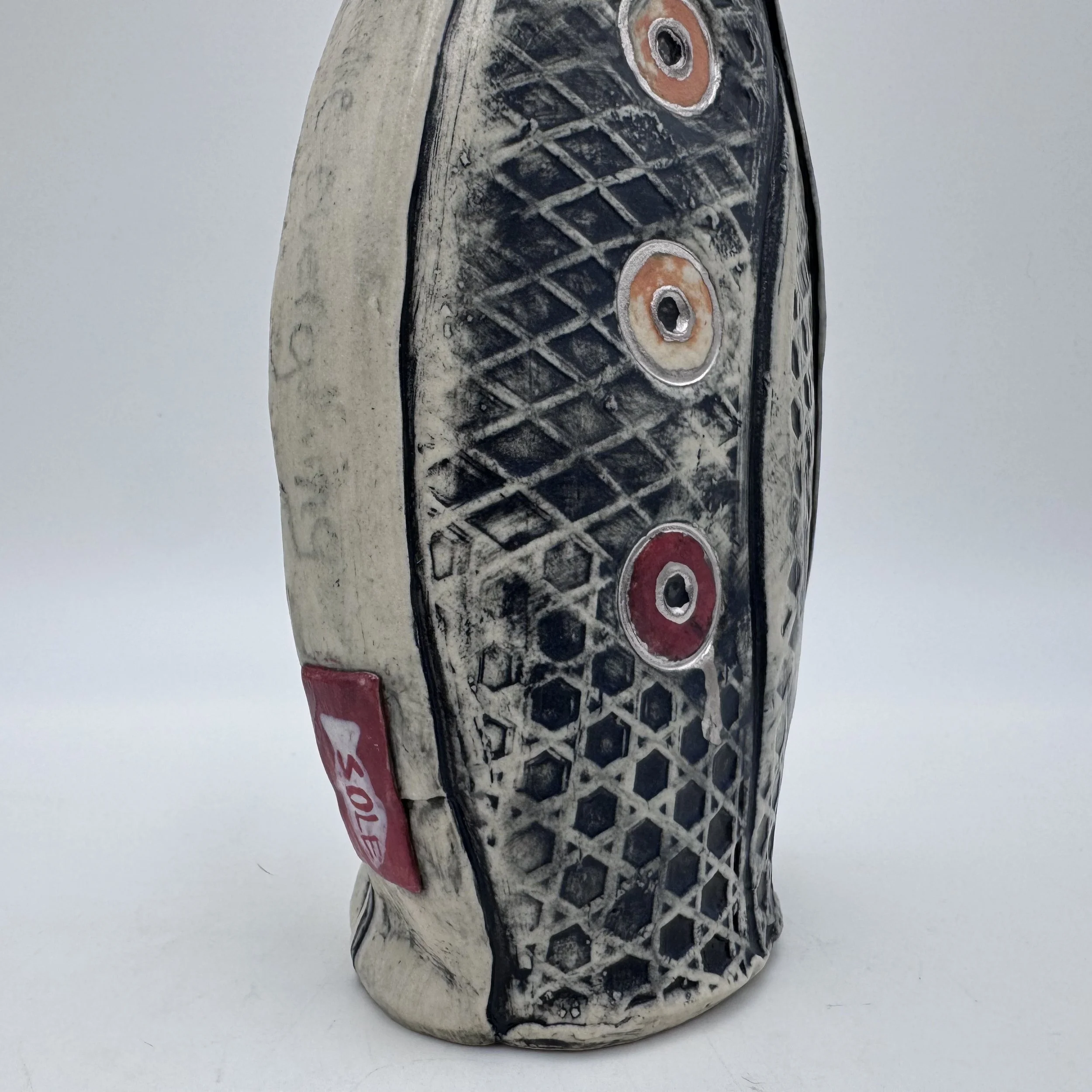  Fried , 2026, Ceramic, glaze & luster, 4"x2.5"x9"