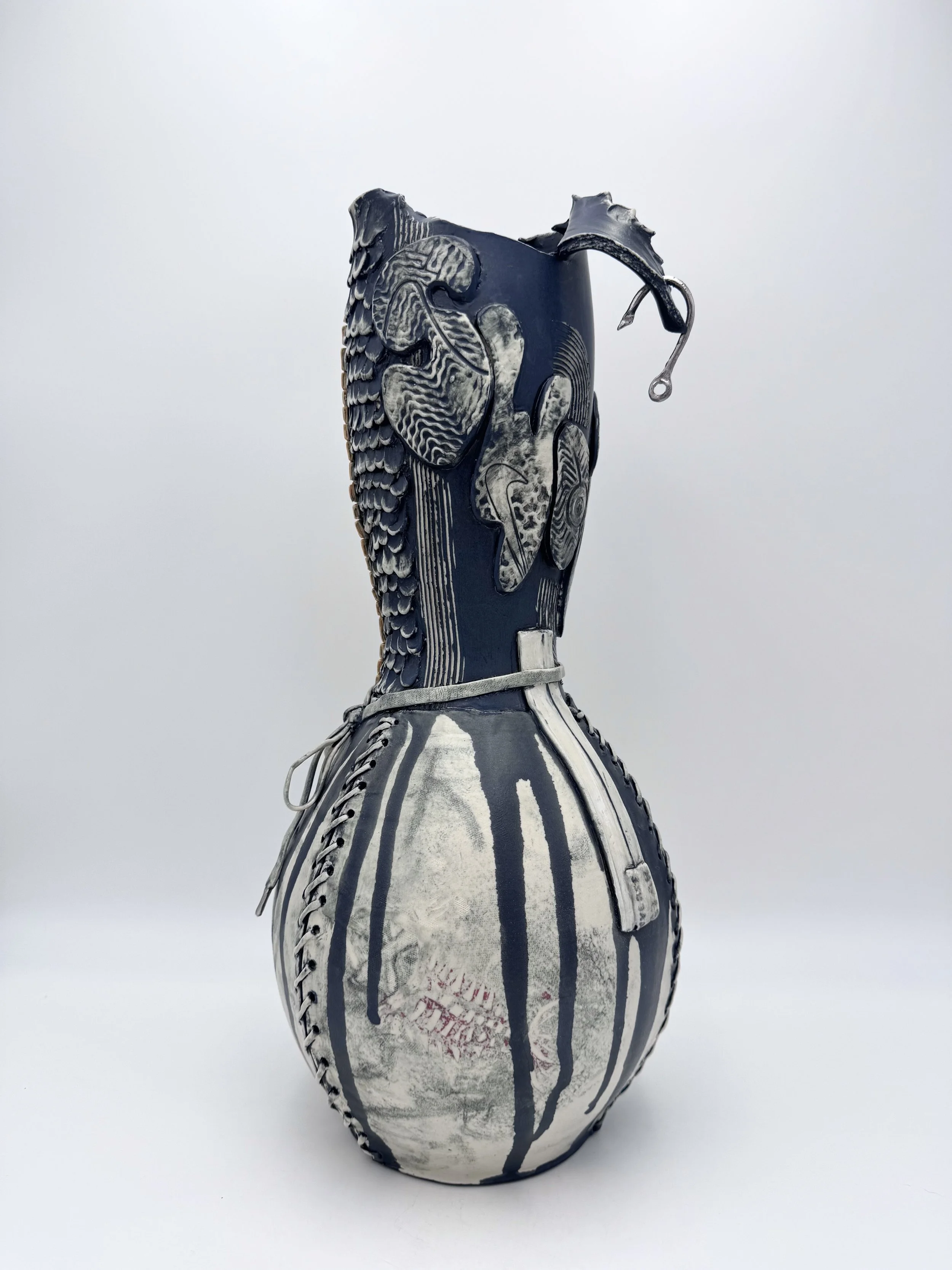  Sole Food , 2026, Ceramic, glaze & luster, 8"x8"x18"