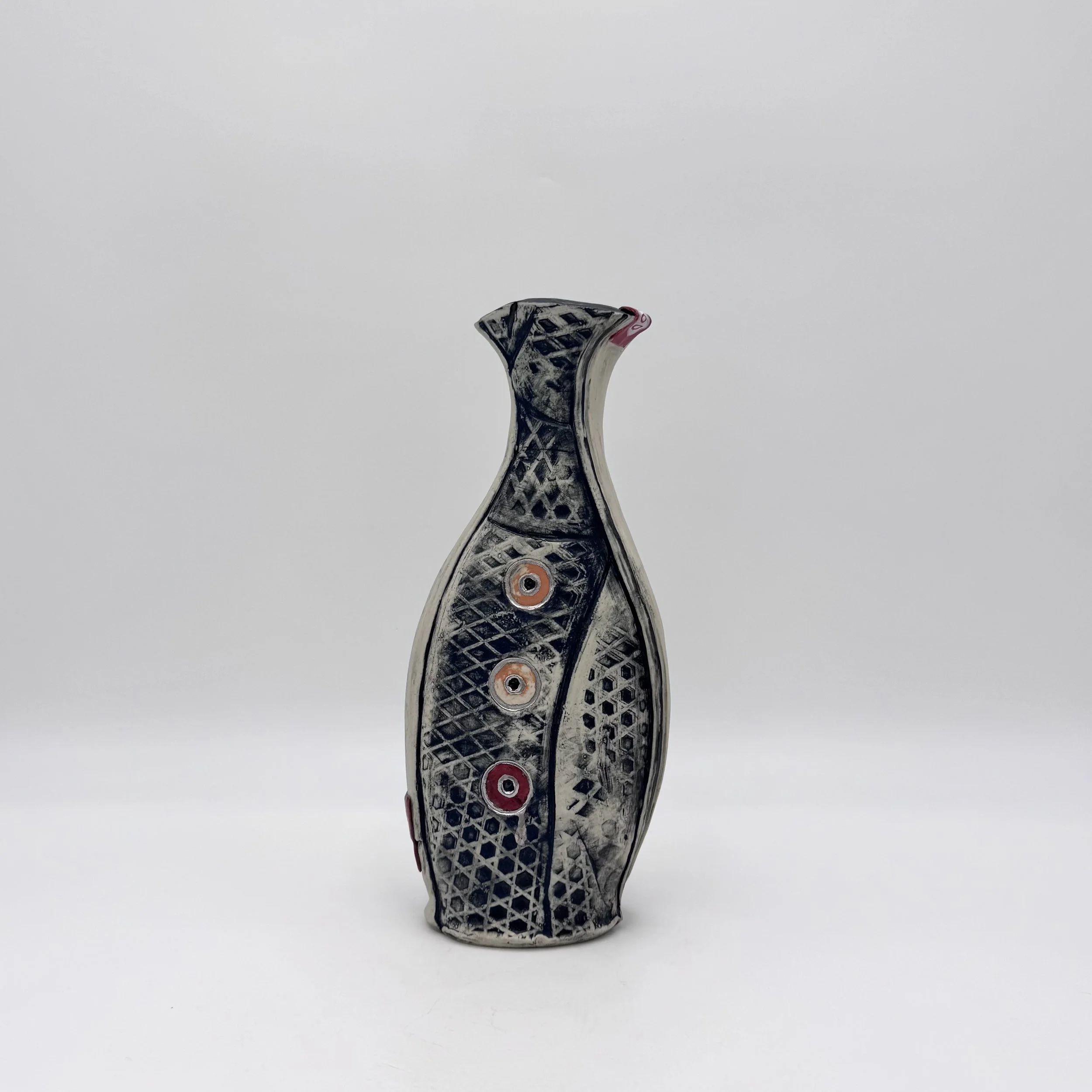  Fried , 2026, Ceramic, glaze & luster, 4"x2.5"x9"
