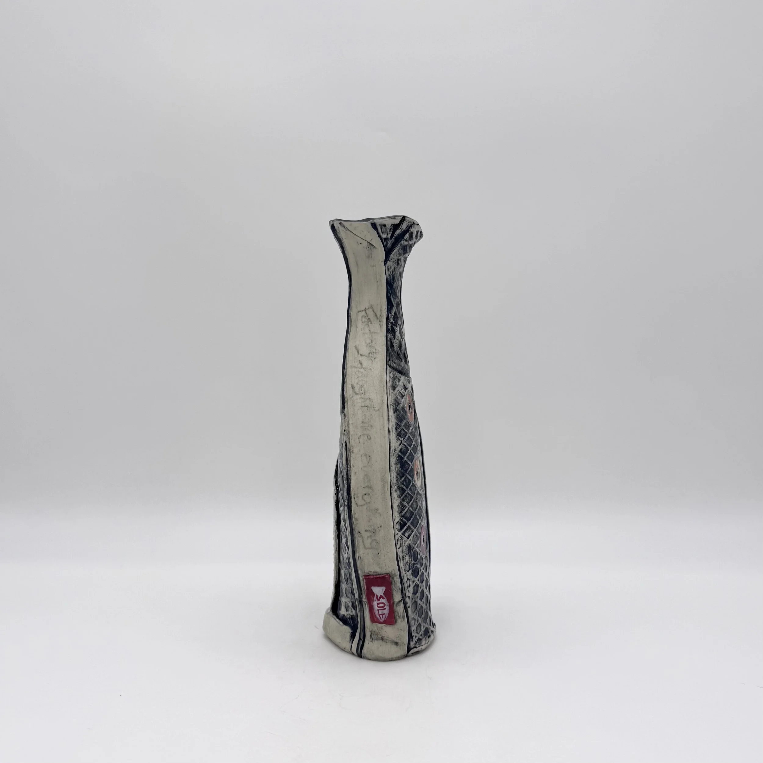  Fried , 2026, Ceramic, glaze & luster, 4"x2.5"x9"