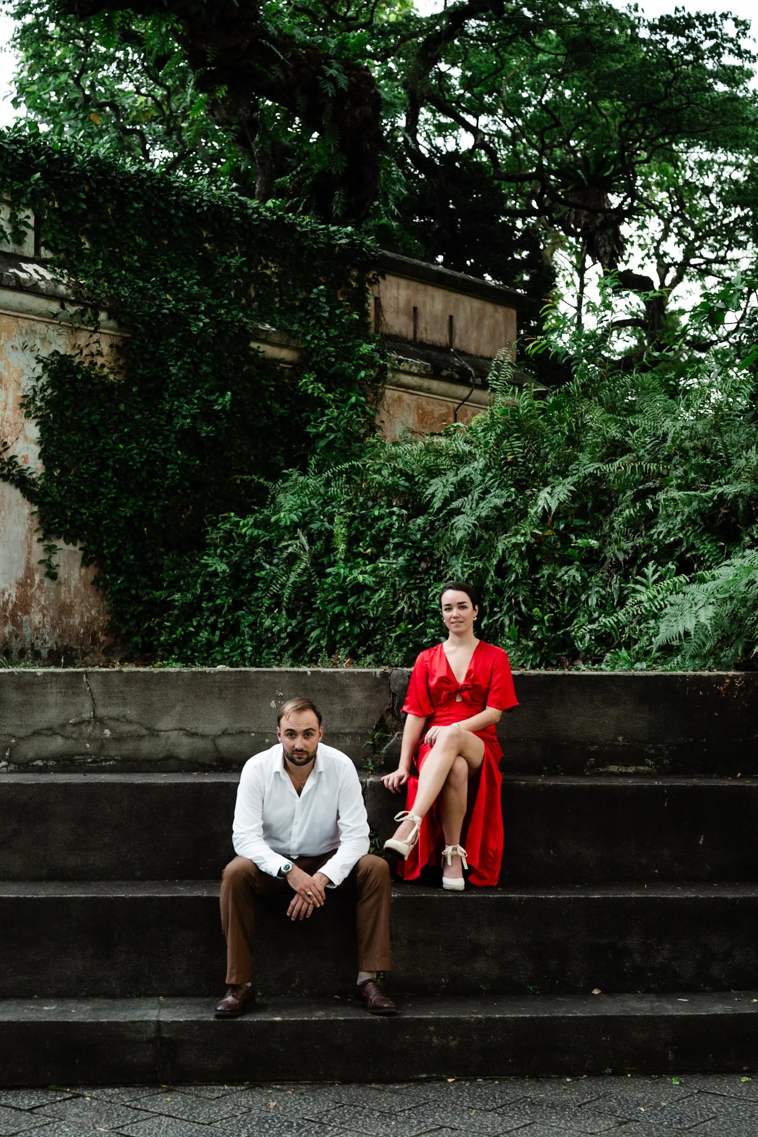 Sunset Pre-Wedding Session with Margaux and Paul at Fort Canning
