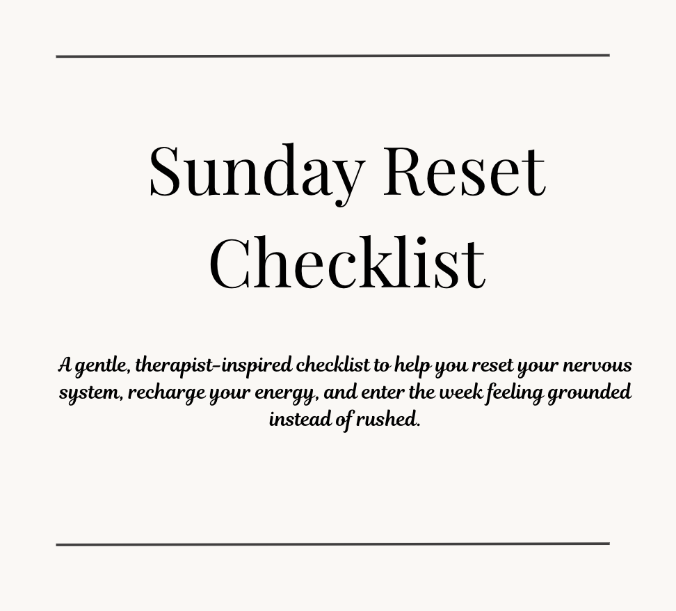 Free Sunday Reset Checklist