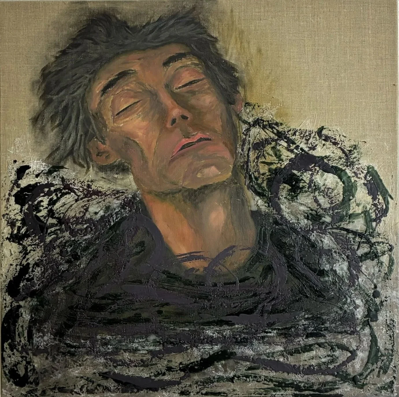 No. 32 | 50 x 50 cm | Oil & Beeswax on cotton canvas | 2026