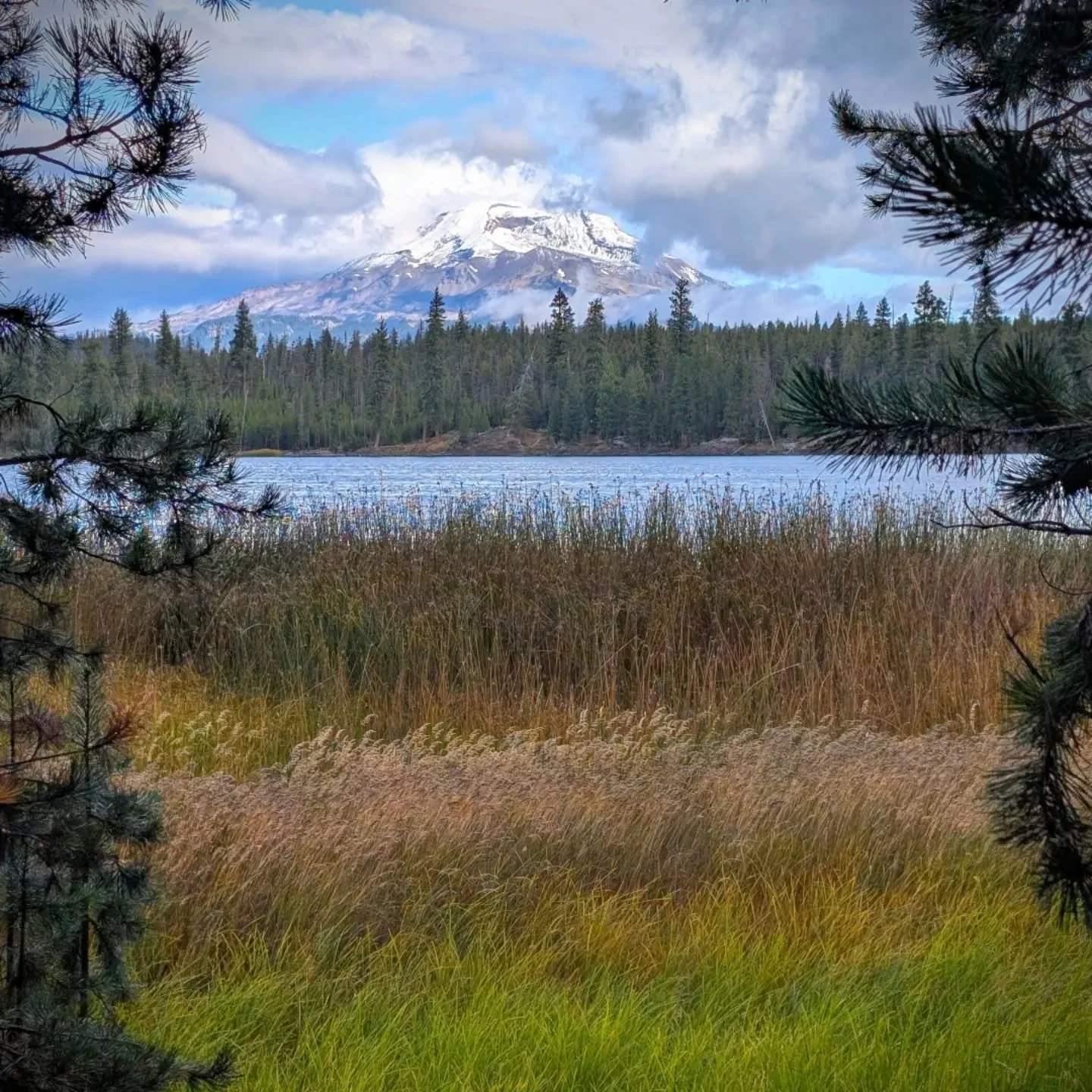 The South Sister decided to make her first appearance in a couple of days and she's got on a fresh new winter coat ❄️

It's a gorgeous day out at Lava Lake &amp; tomorrow looks even better - just a reminder the store will be closed for the season as 
