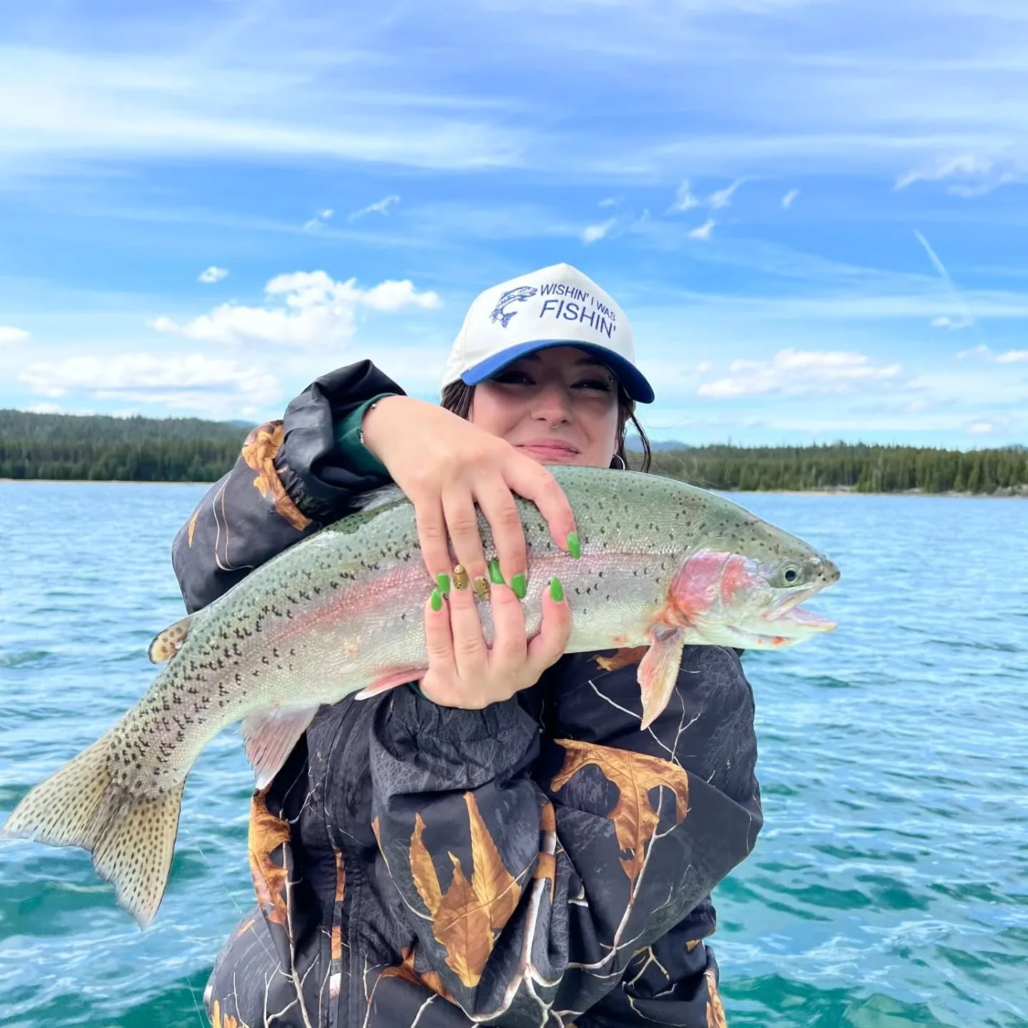 Fish On! 🎣 Check out this gorgeous 24" rainbow that Allisyn caught on power bait 😮
If you were looking for a sign to go fishing THIS IS IT! 
🚨 Big Lava &amp; Little Lava Lake Forest service campgrounds are scheduled to open this Friday, May 1
