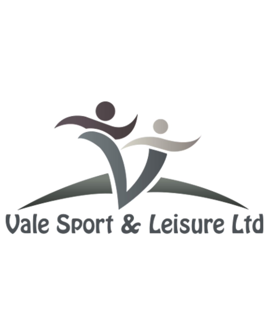 Logo of Vale Sport & Leisure Ltd featuring two stylized figures in motion with hills in the background.