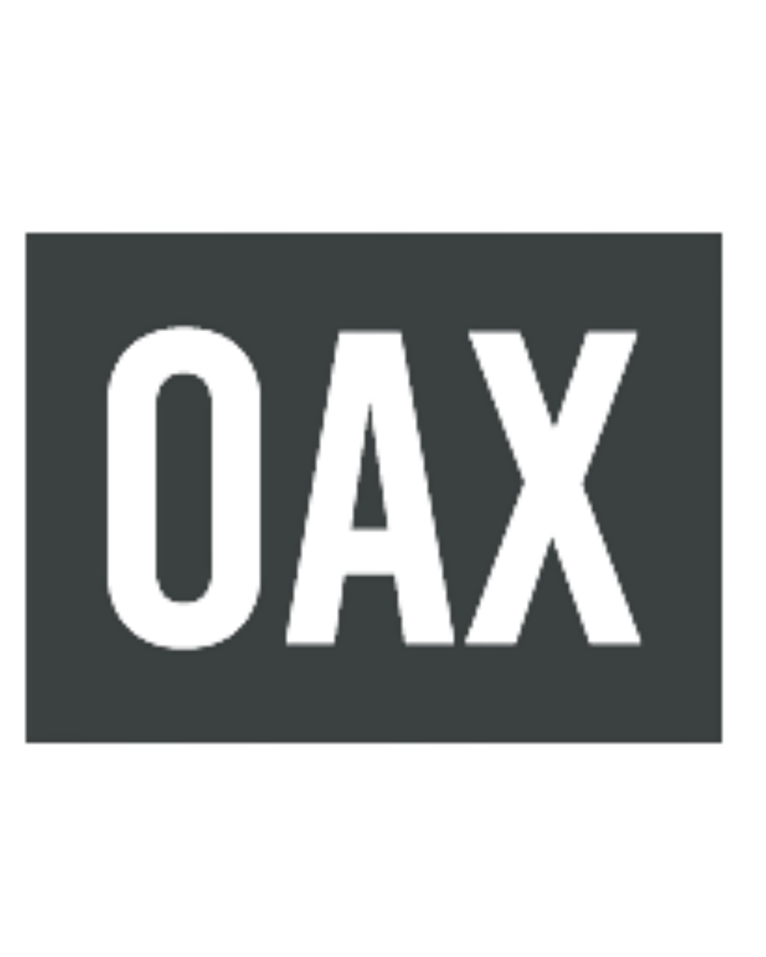 Digital glitch art displaying the word 'OK' with distorted white and blue lines on a dark background.