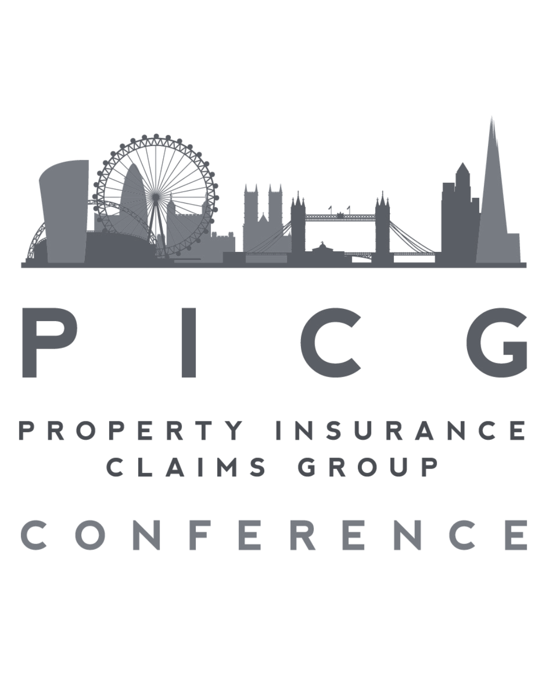 A stylized logo with a skyline featuring a Ferris wheel and various buildings, with the text 'P G' and words indicating a real estate company, 'Premier Real Estate Group' and slogan 'Your Home, Our Promise'.