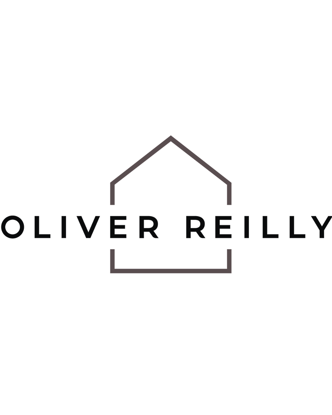 Logo with a minimalist house outline and the name Oliver Reilly.