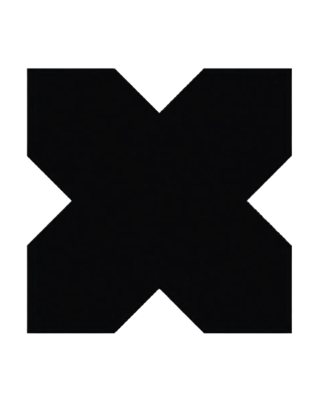Black rectangular box with a large black X covering most of the image, obscuring any background details.